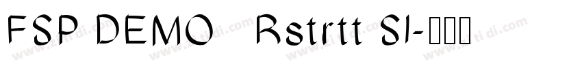 FSP DEMO   Rstrtt Sl字体转换